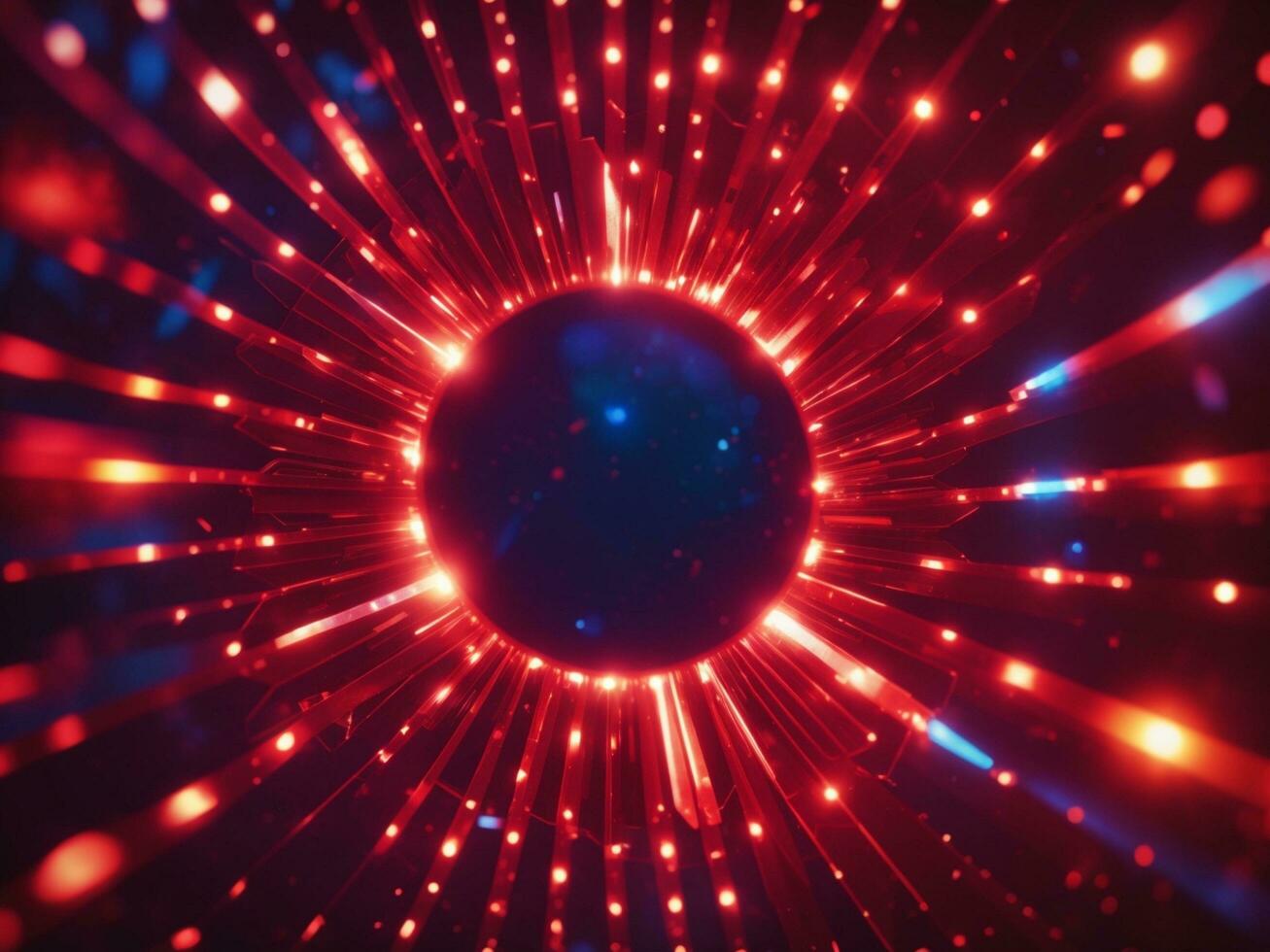 Red And White colorful glowing light pattern in background AI Generated photo