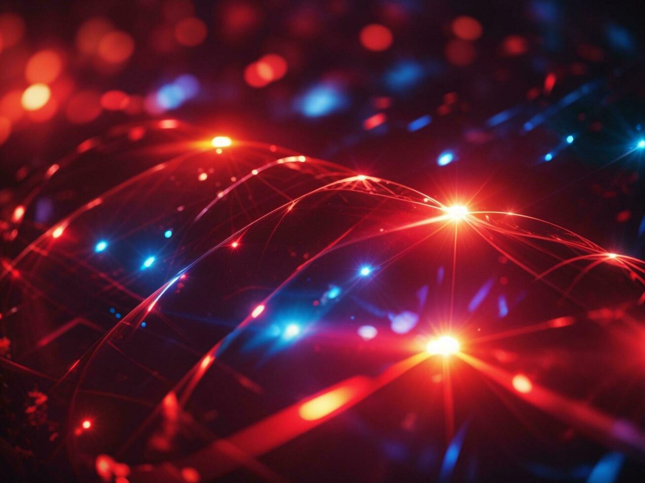 Red And White colorful glowing light pattern in background AI Generated photo