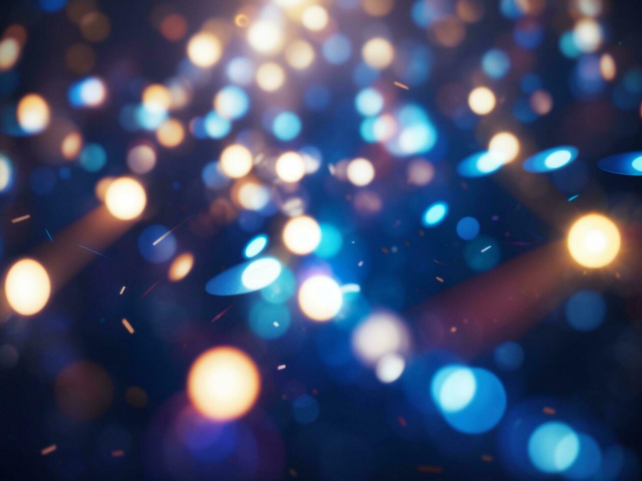 Blue And White colorful lens flare glowing light pattern in background AI Generated photo