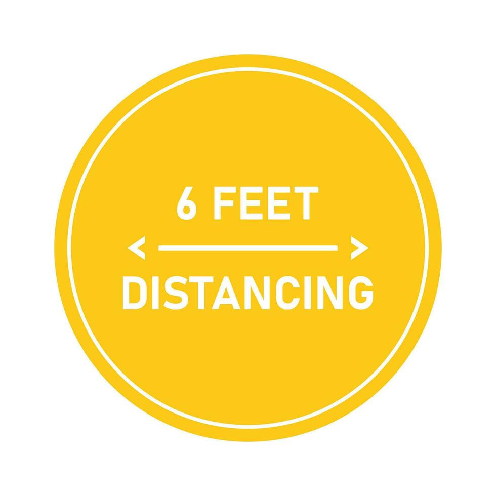 Distance warning icon sign in flat style isolated. Warning symbol for your website, logo, application, user interface design vector