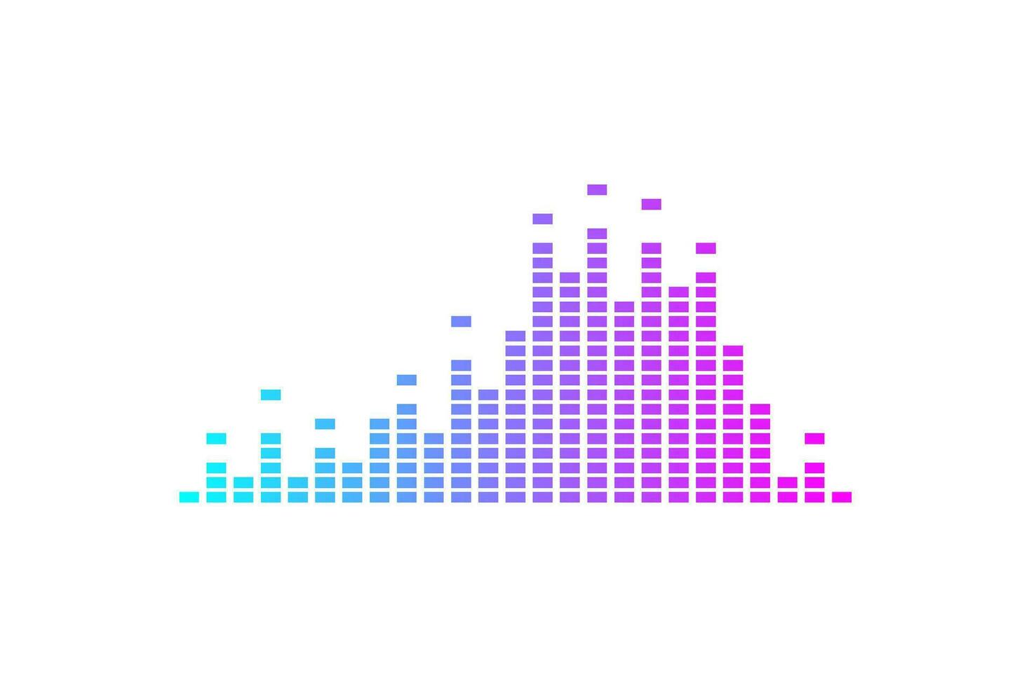 Poster of the sound gradient wave from the equalizer. Vector illustration