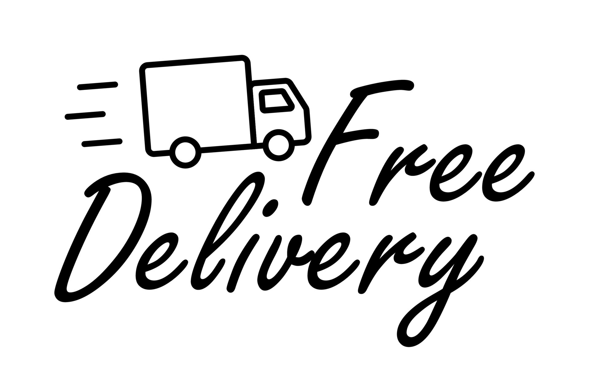 Free shipping delivery service illustration. Fast time delivery order