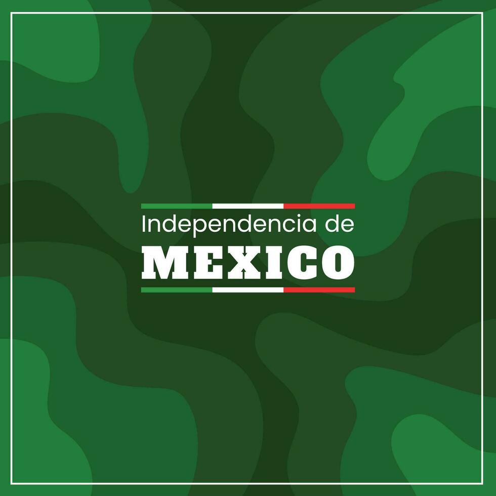 vector flat design mexico independence day concept template with green background