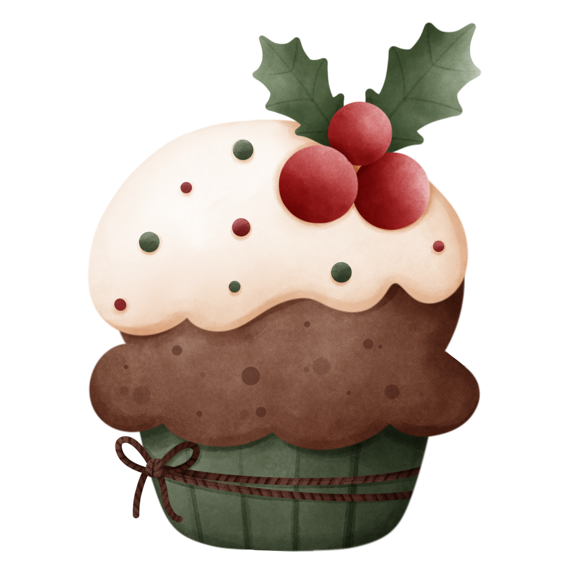 sweet-chocolate-christmas-cupcake-33855739-png