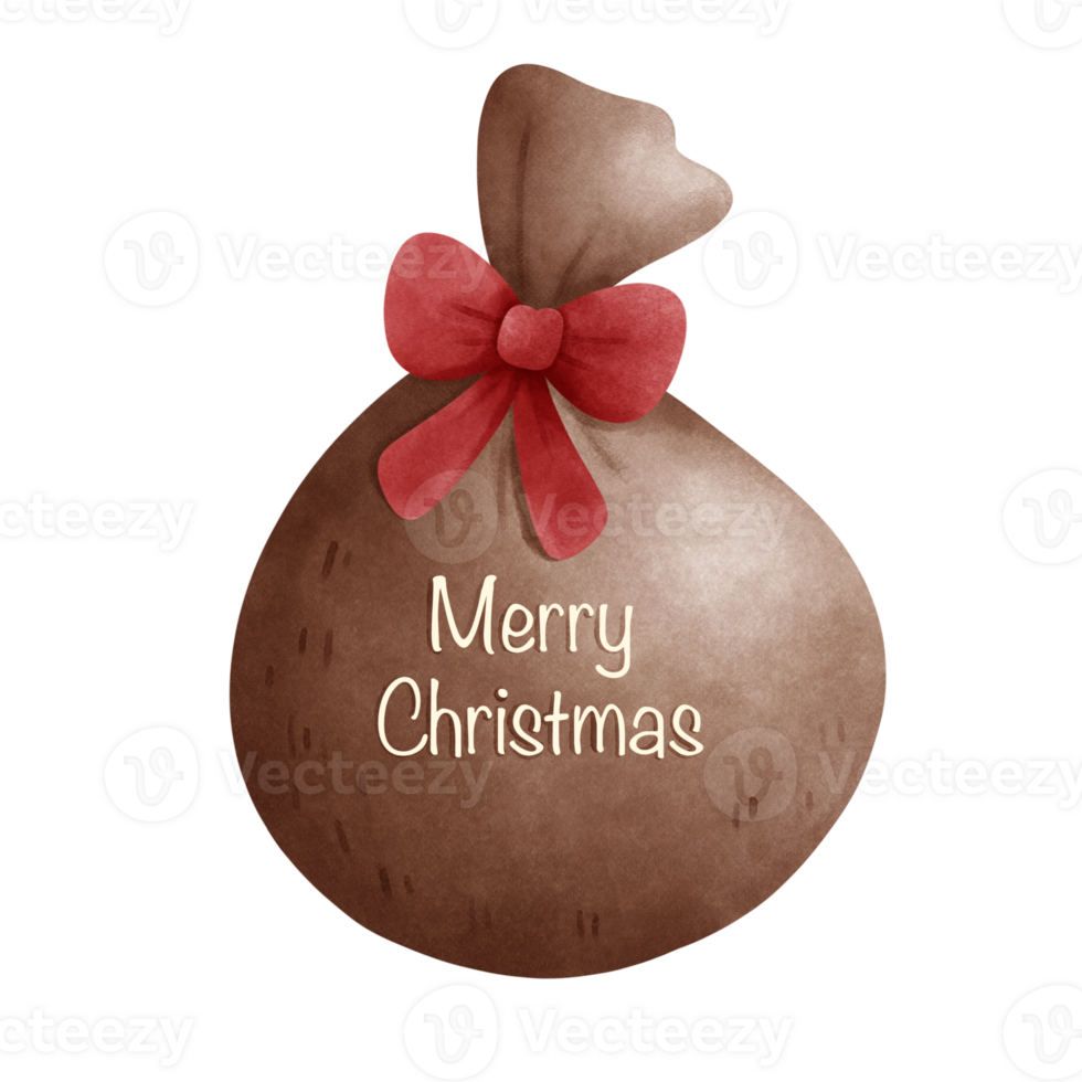Christmas gift bag png