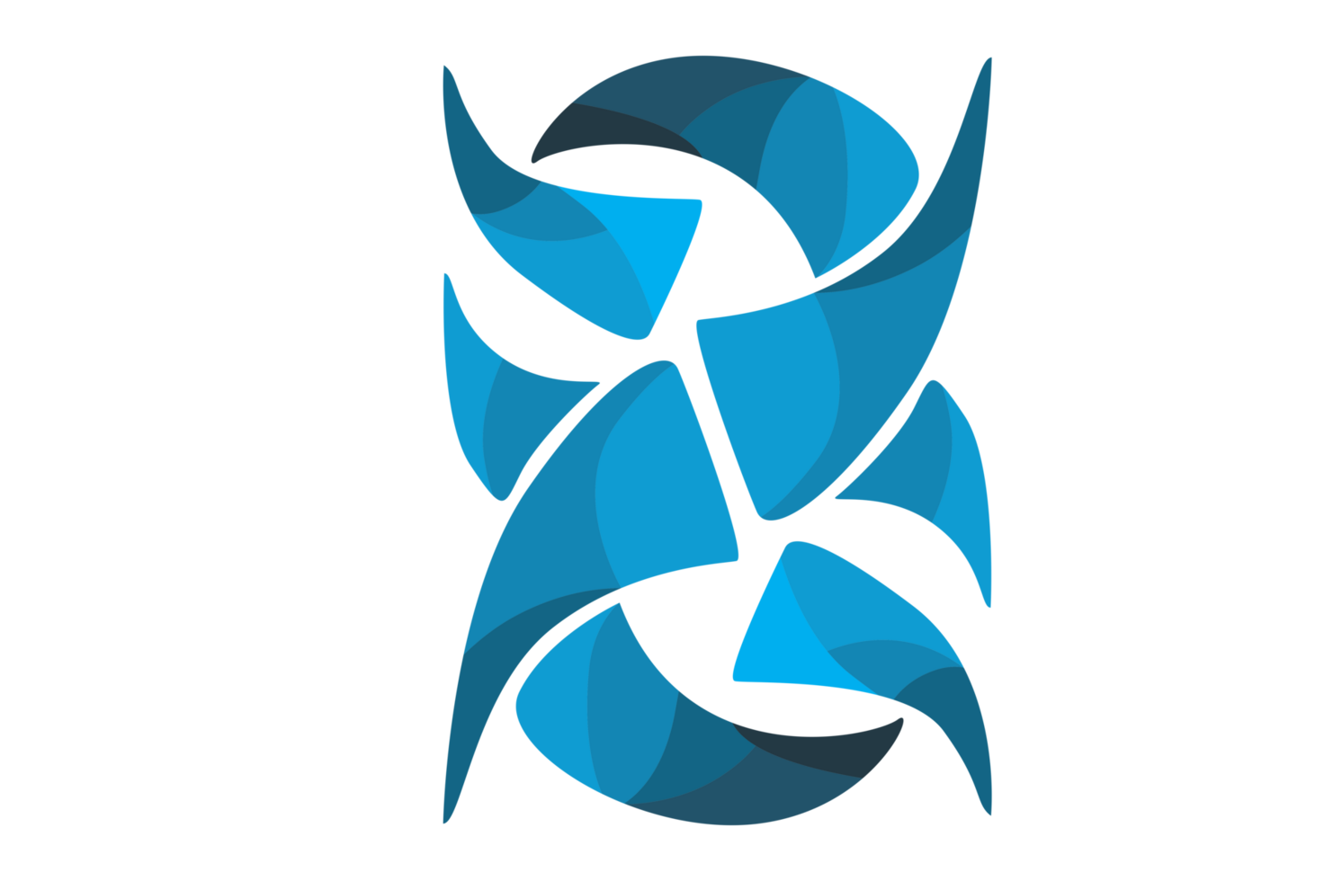 Blue Fangs Ornament Border With Dot Pattern Design With Transparent Background png