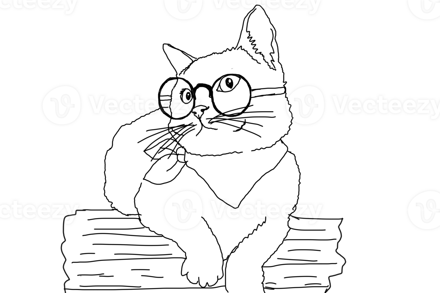 Animal - Pet - Adorable cat illustration png