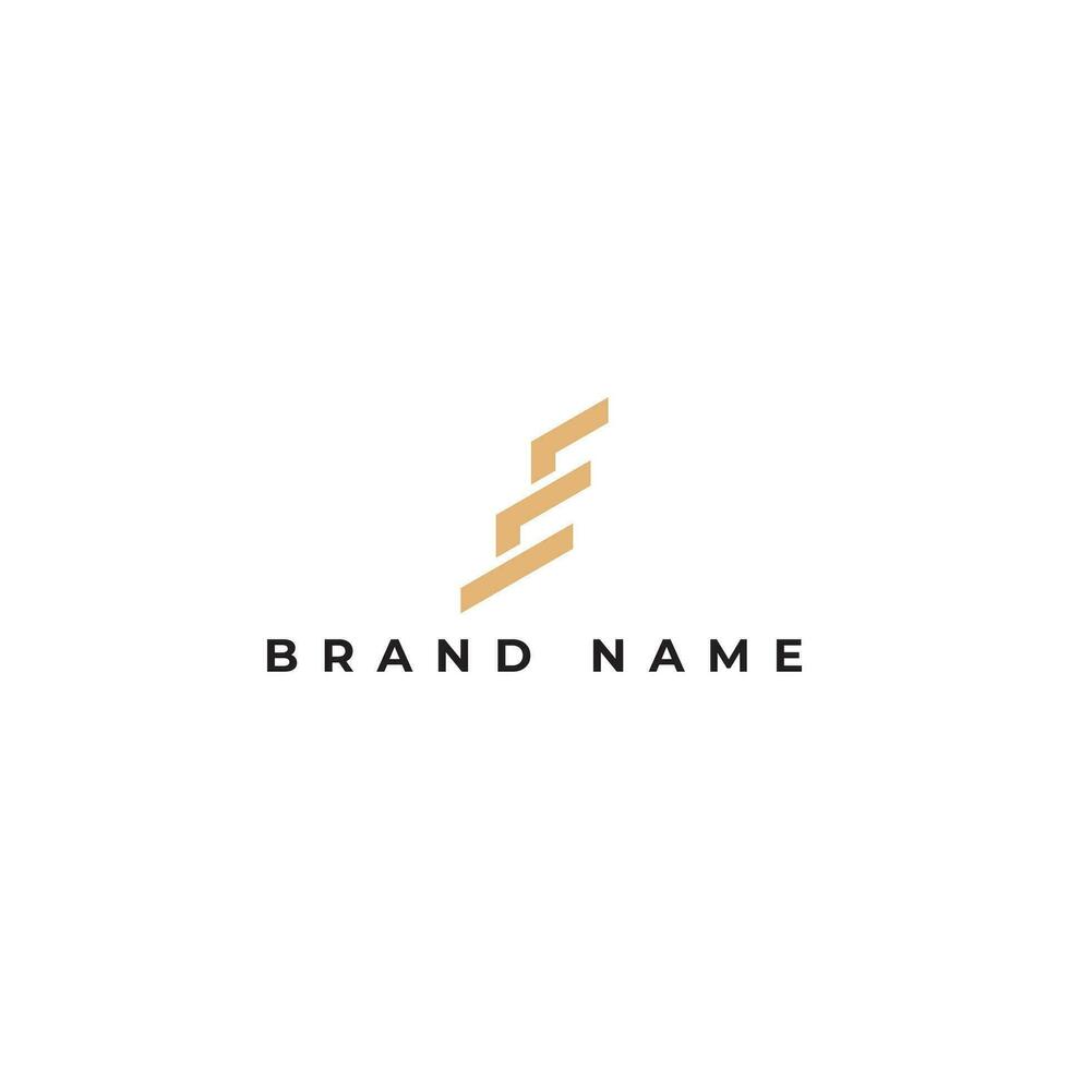 Abstract initial letter E or EE Logo design Vector illustration in gold color isolated on a white background. Abstract letter E logo applied for Premium Business and Consulting Company logo design
