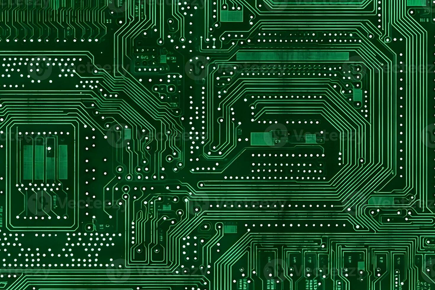 High tech electronic circuit board background. Neural network AI generated photo