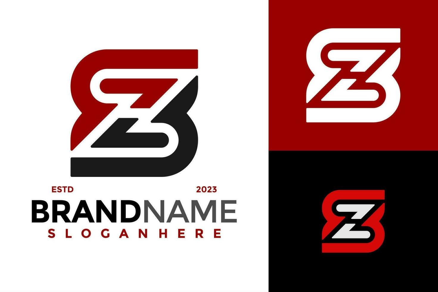 Letter Z and H Monogram Logo design vector symbol icon illustration