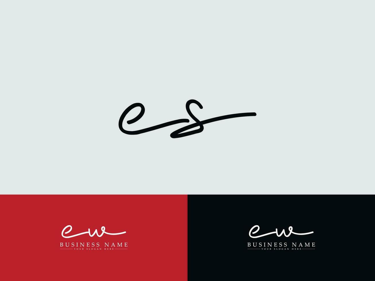 Modern Es Initial Logo, Luxury ES Logo Letters Icon vector