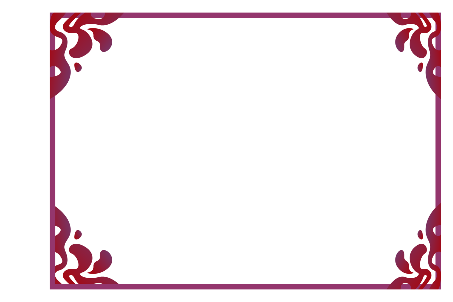 Liquid Ornament Border With Transparent Background png