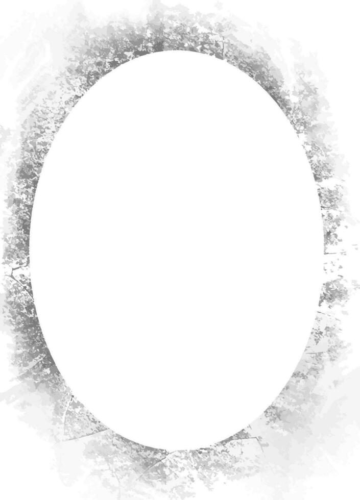 blanco circulo antecedentes con negro grunge cepillo golpes colocar. resumen Clásico grunge redondo valores cepillo álbum elemento, cuadrado vector modelo antiguo foto efecto y película grano textura