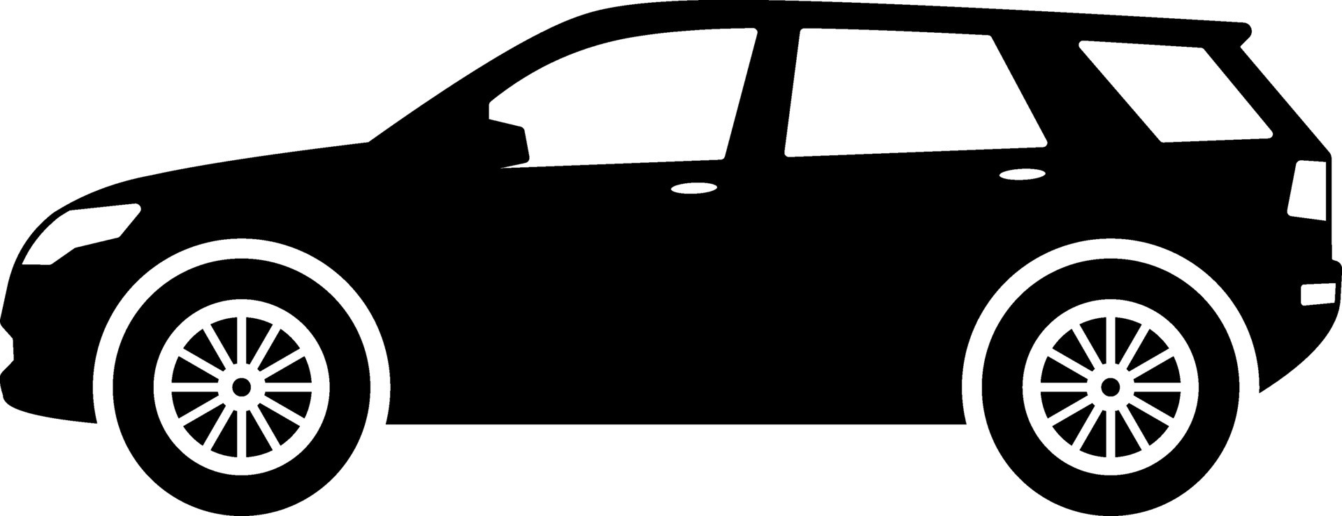 SUV car icon vector. Sport utility vehicle silhouette for icon, symbol