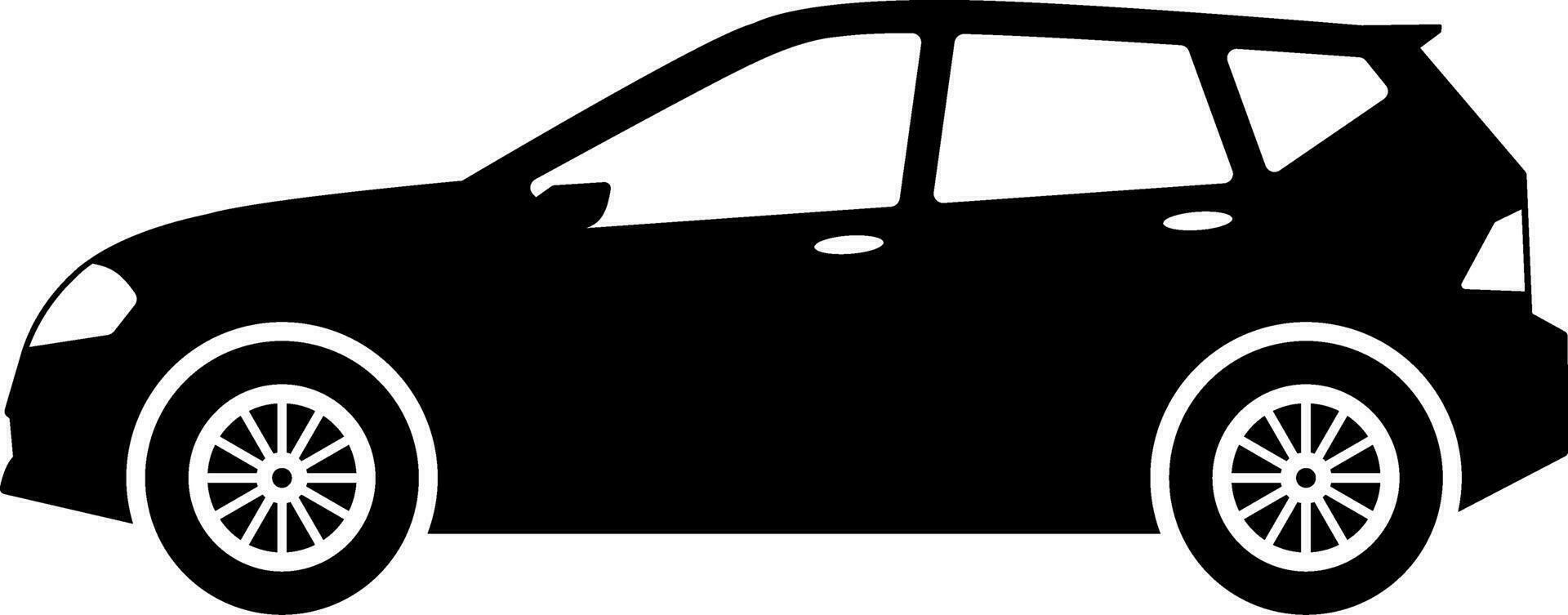 Hatchback car icon vector. Crossover car silhouette for icon, symbol or sign. Hatchback car graphic resource for transportation or automotive vector