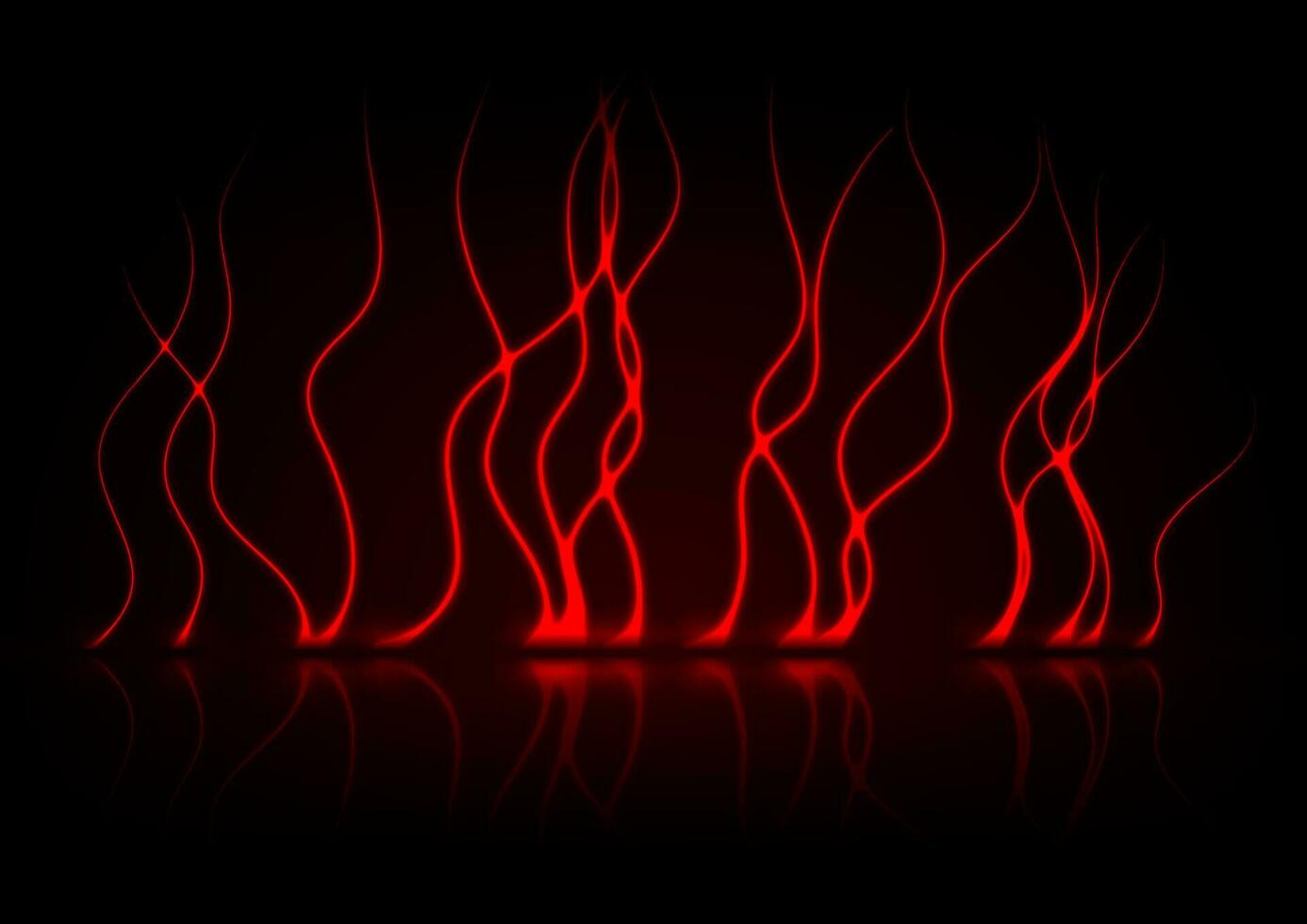 Red neon wavy pattern abstract technology background vector