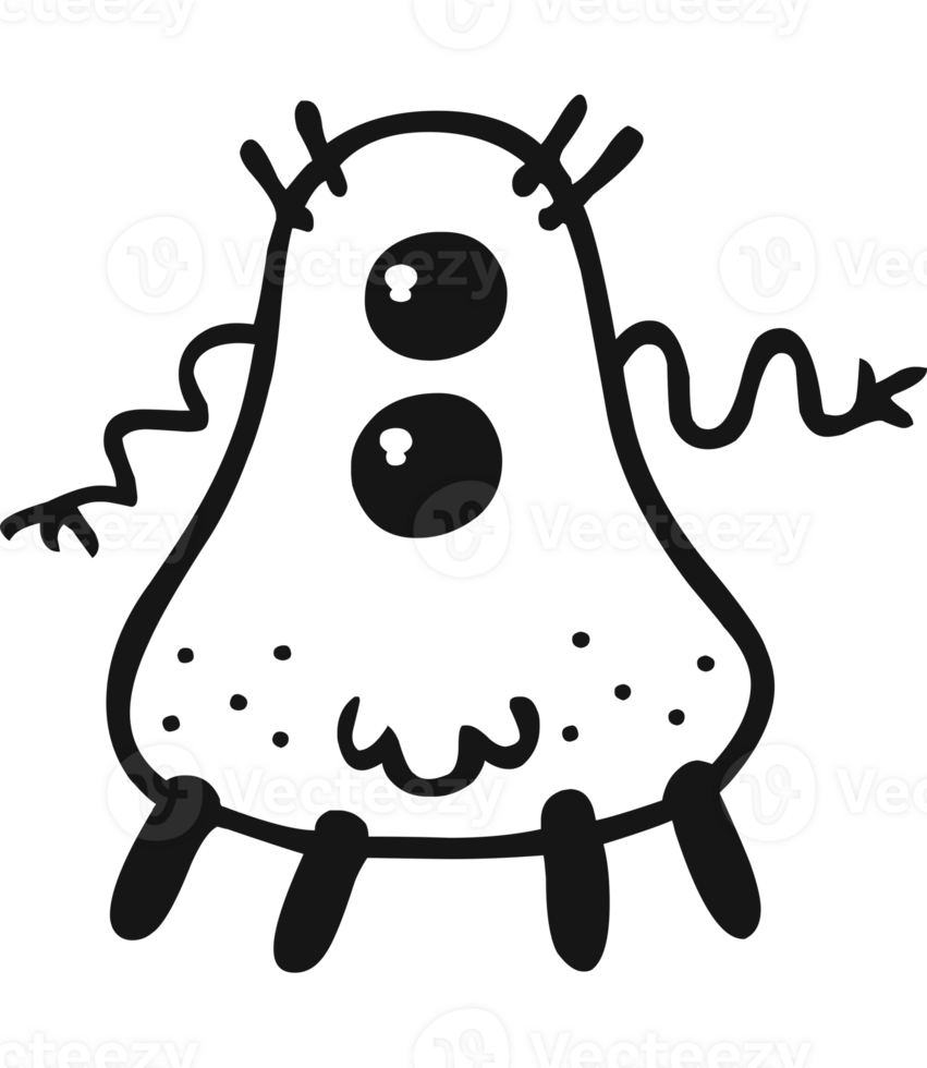 Black Line Monster png