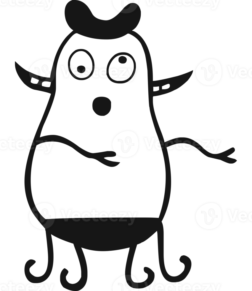 Black Line Monster png