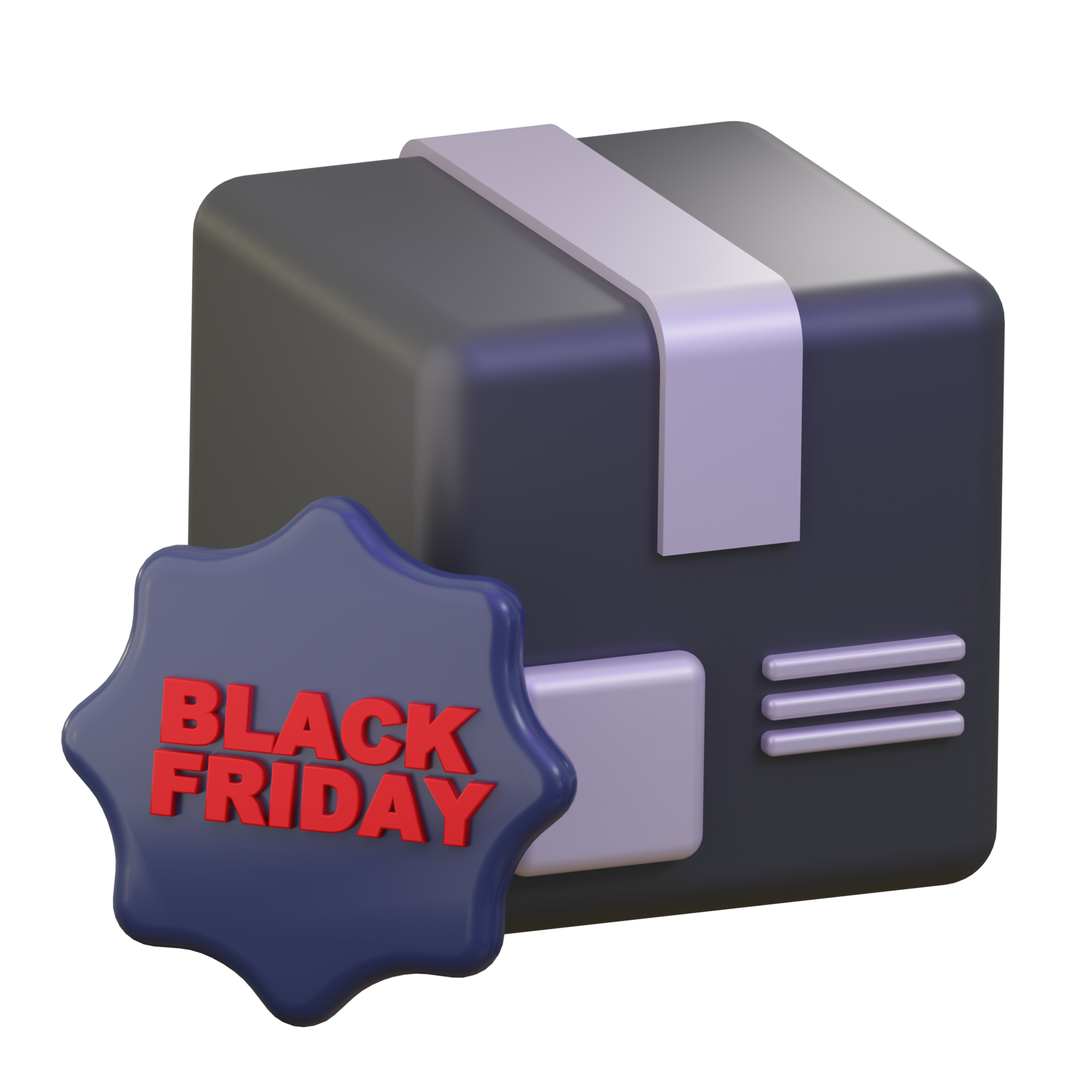 Box Black friday 3d icon 33857485 PNG