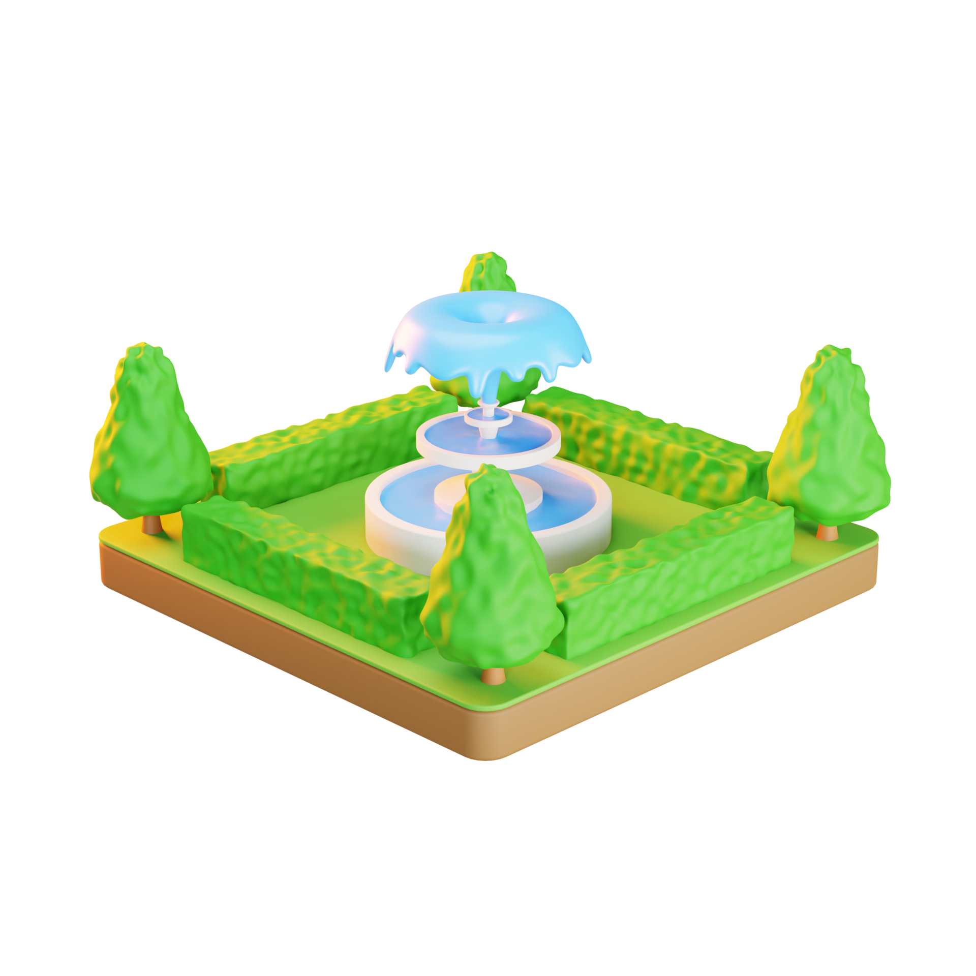 fountain park 3d icon 33857671 PNG
