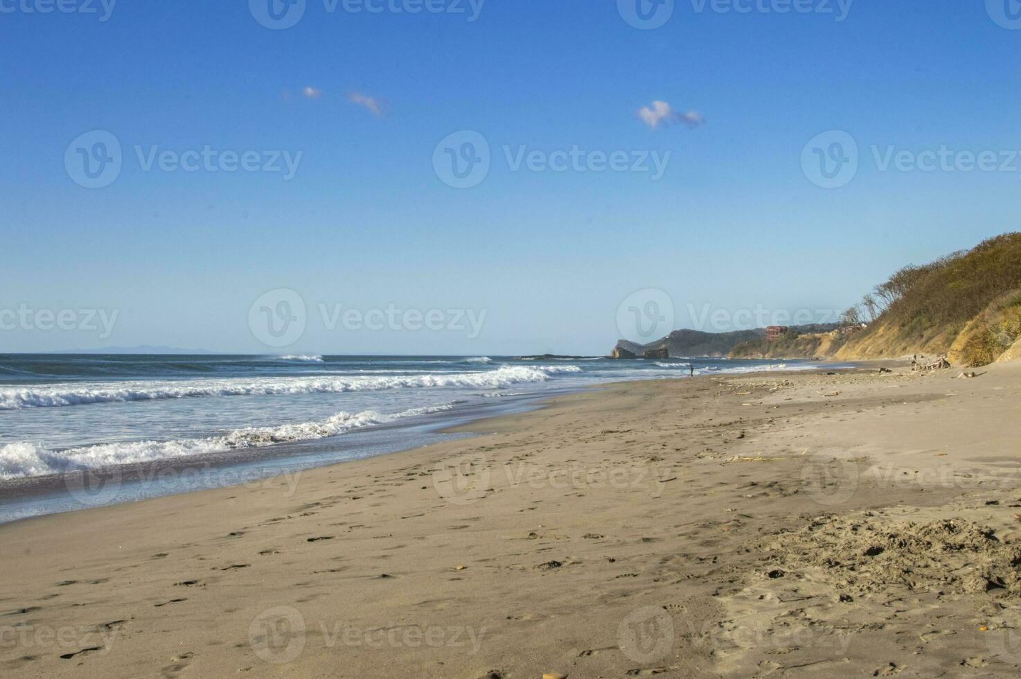 Image of sand and beach with blue sky, sand and beach with beautiful blue sky with COPY SPACE photo