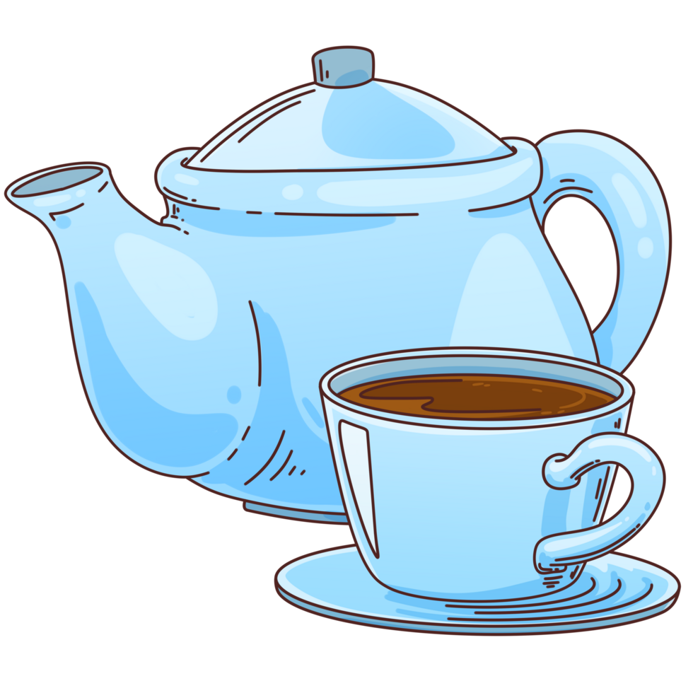 Tea Set Drink Hot Isolated png