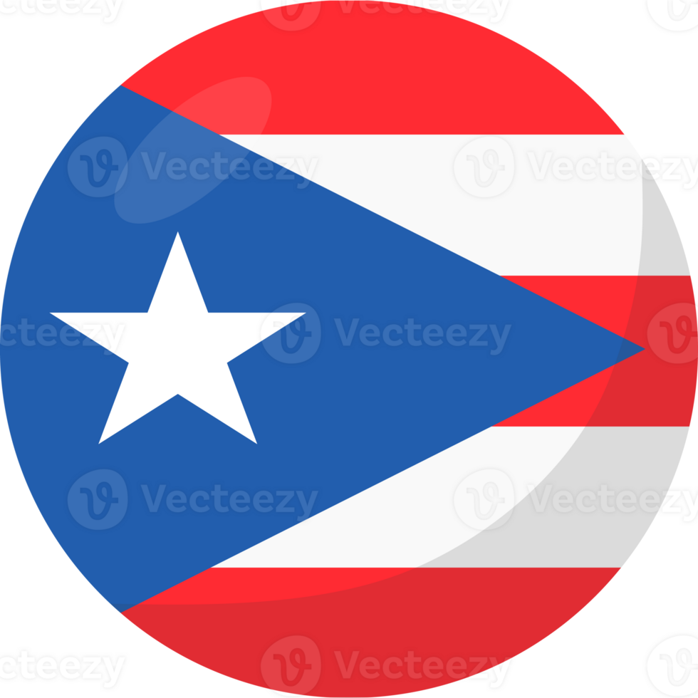 puerto rico flagga cirkel 3d tecknad serie stil. png