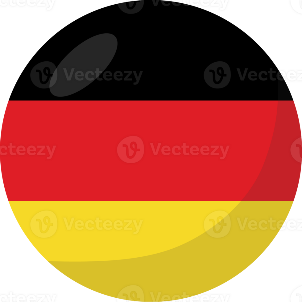 Deutschland Flagge Kreis 3d Karikatur Stil. png