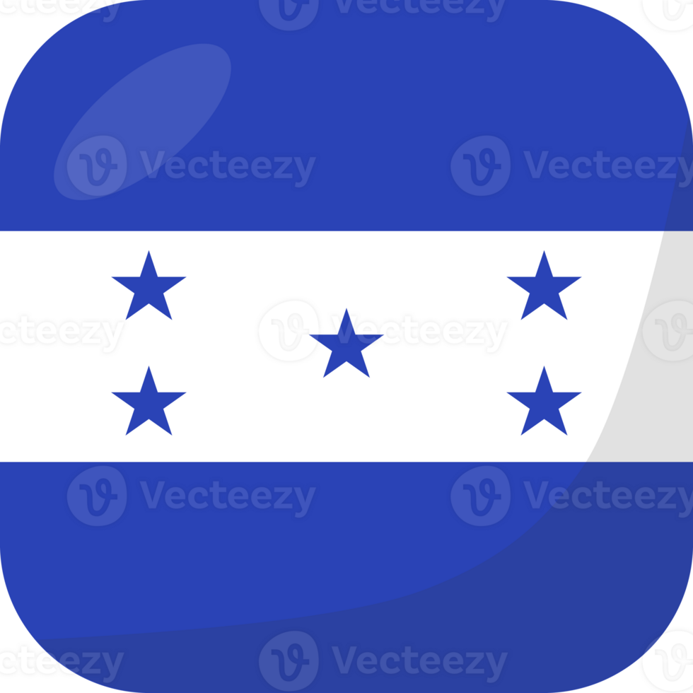Honduras drapeau carré 3d dessin animé style. png
