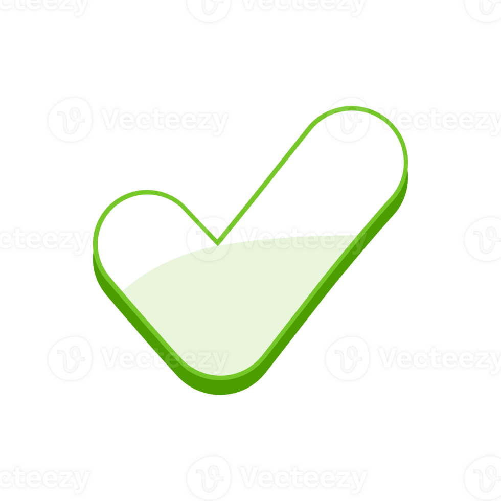 Button of confirmation, yes or check mark png
