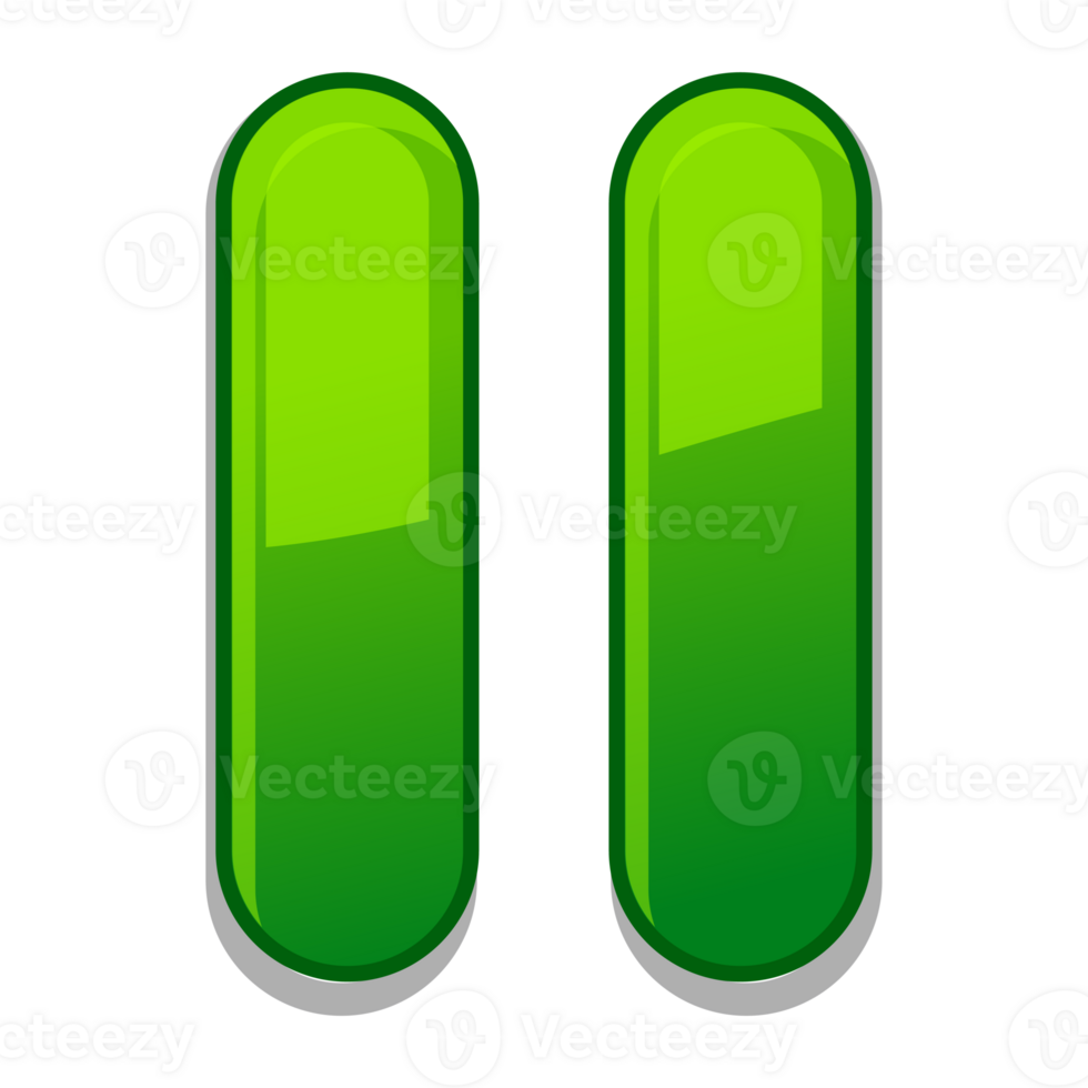 pause button icon in green color png