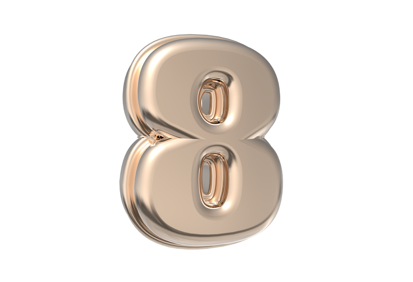 Number 3d one to nine with style color gold png
