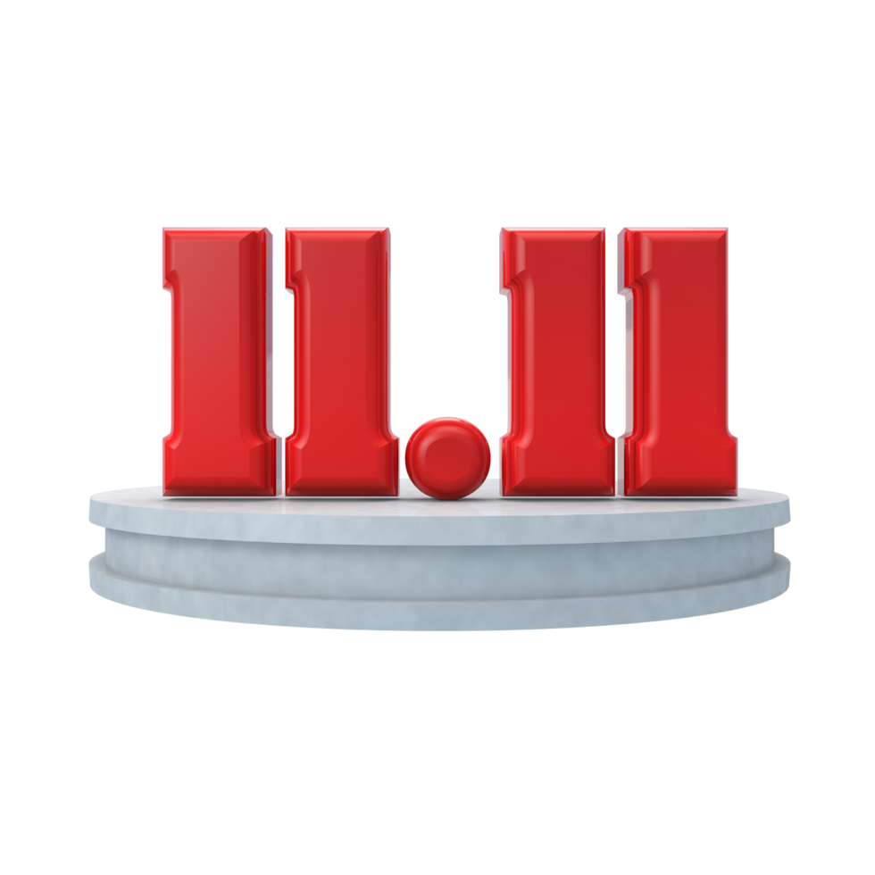 Number 3d 11 for design promotion png
