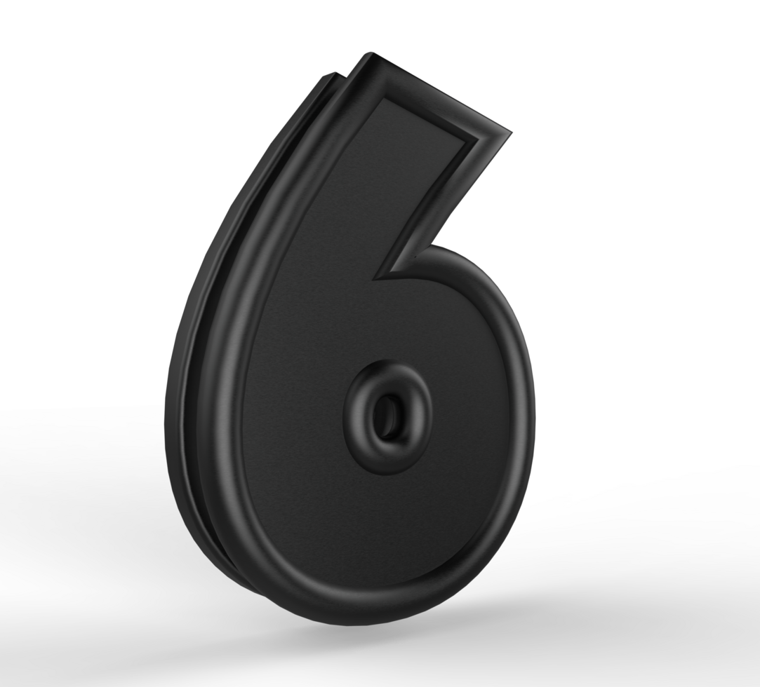 Number 3d 1 2 3 4 5 6 7 8 9 color black png