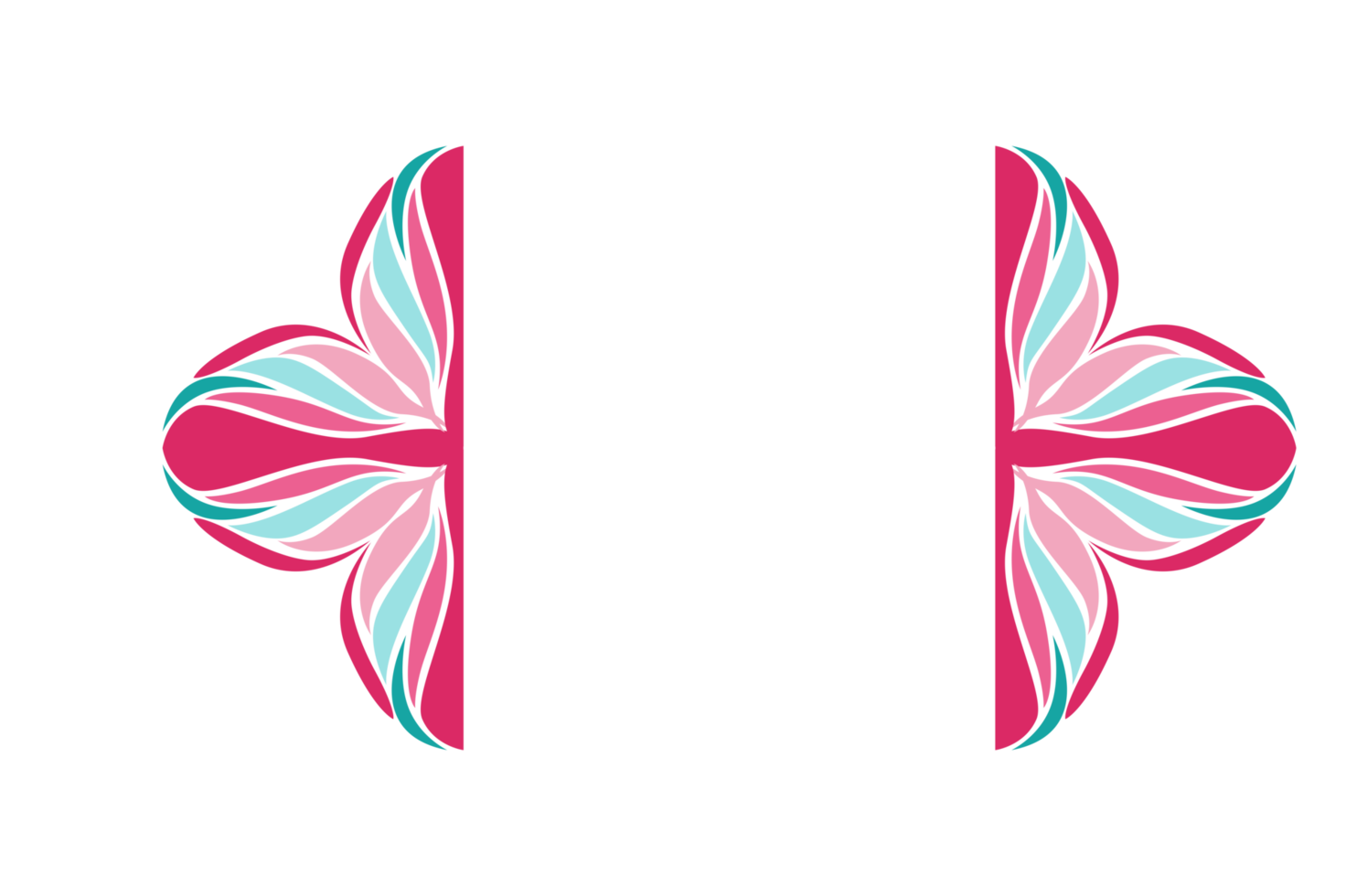 Flower Ornament Border with a design and a transparent background png