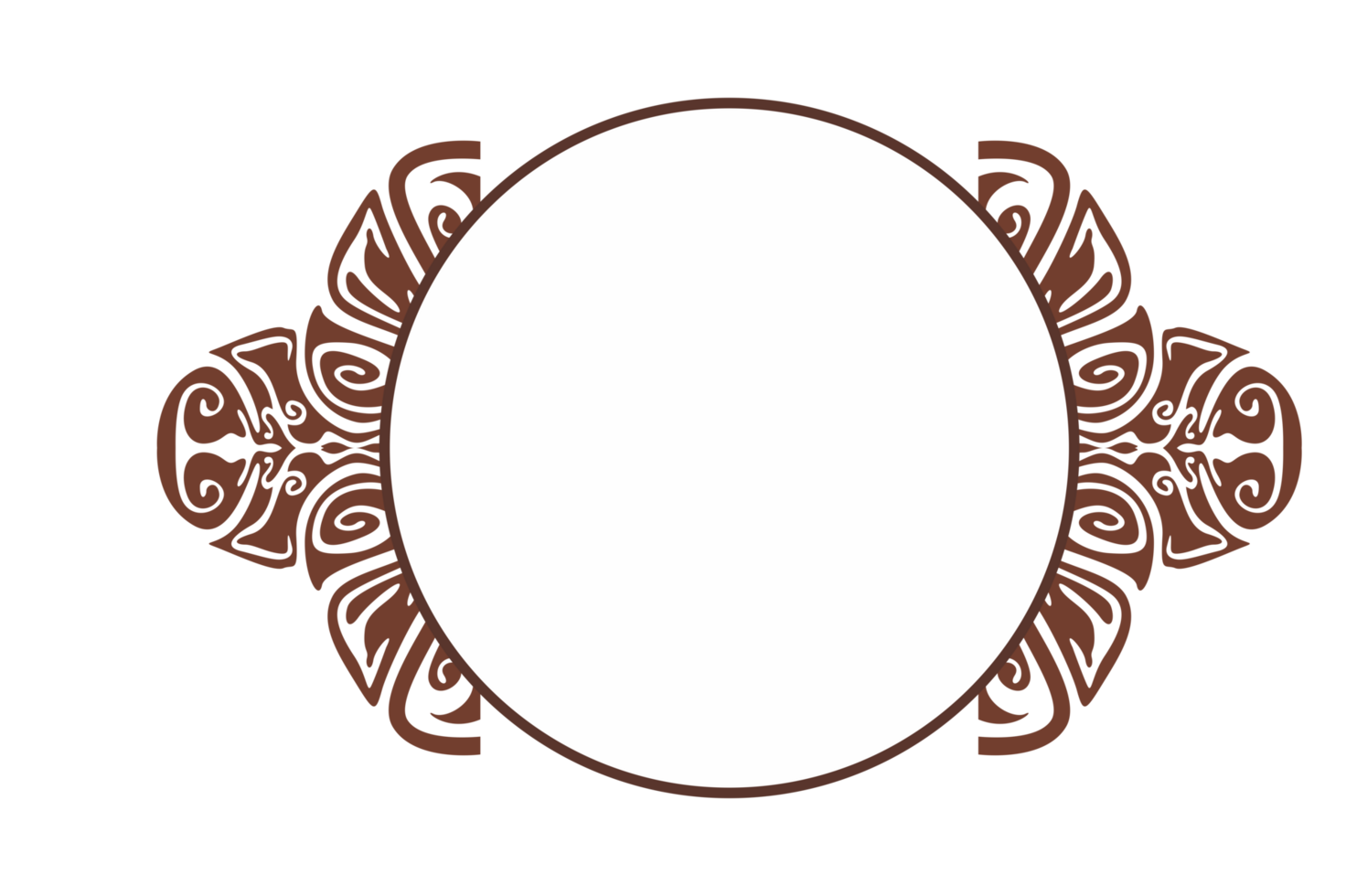Flower Ornament Border with a design and a transparent background png
