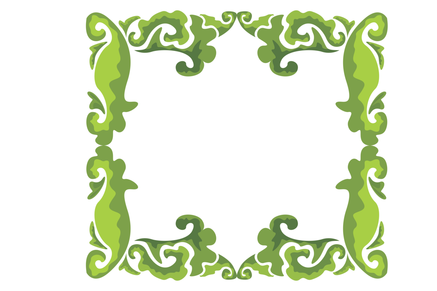 Flora Ornament Border With Design With Transparent Background png