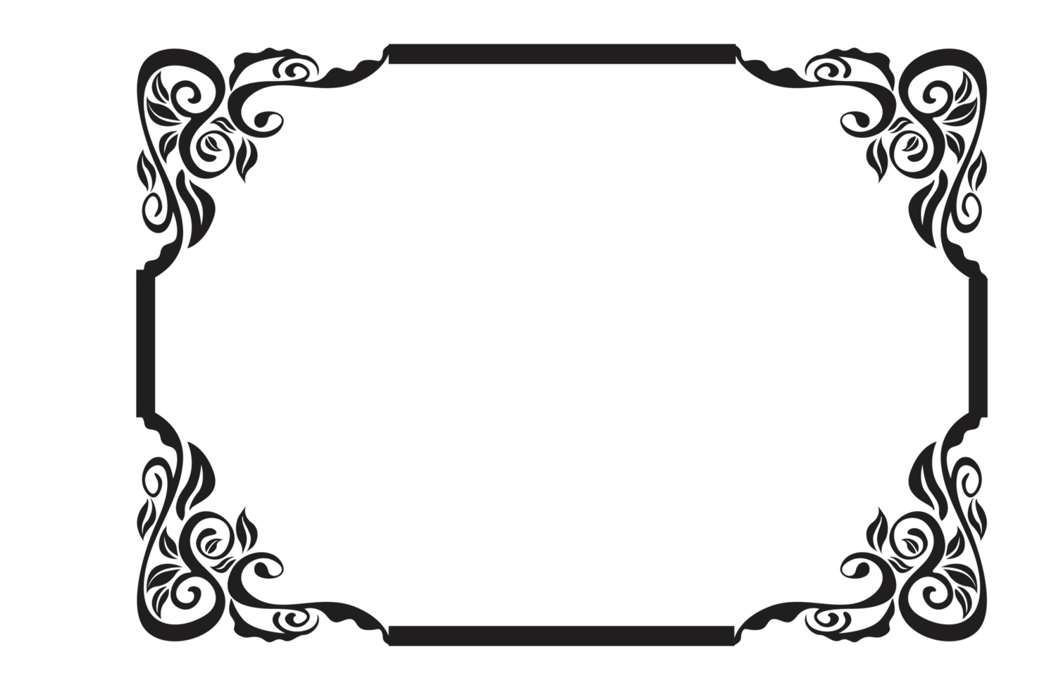 Flora Ornament Border With Design With Transparent Background png