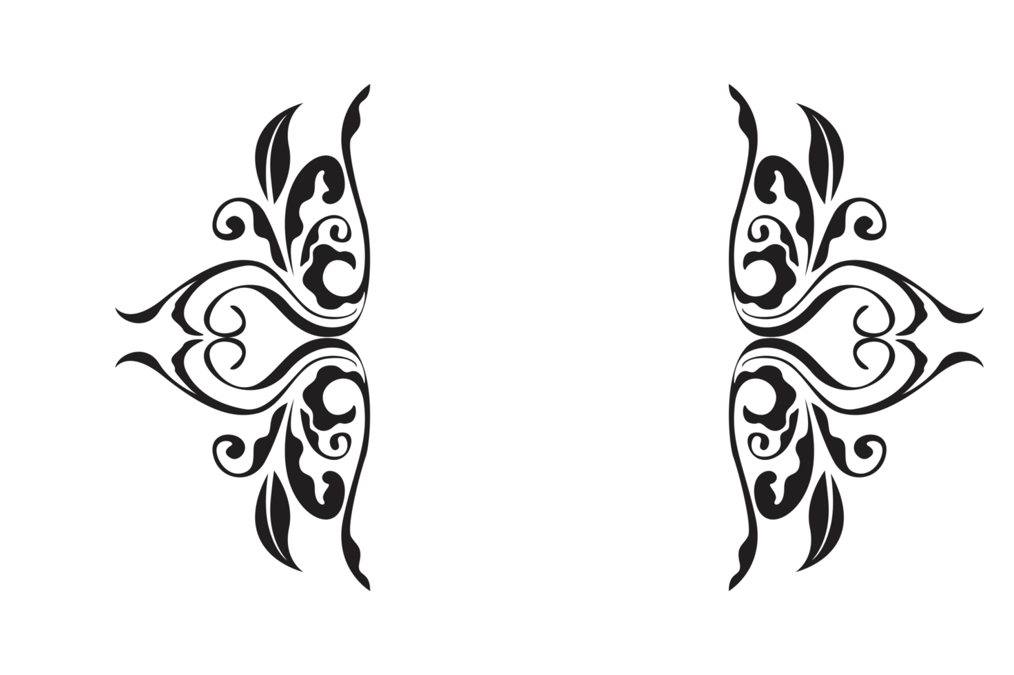 Flora Ornament Border With Design With Transparent Background png