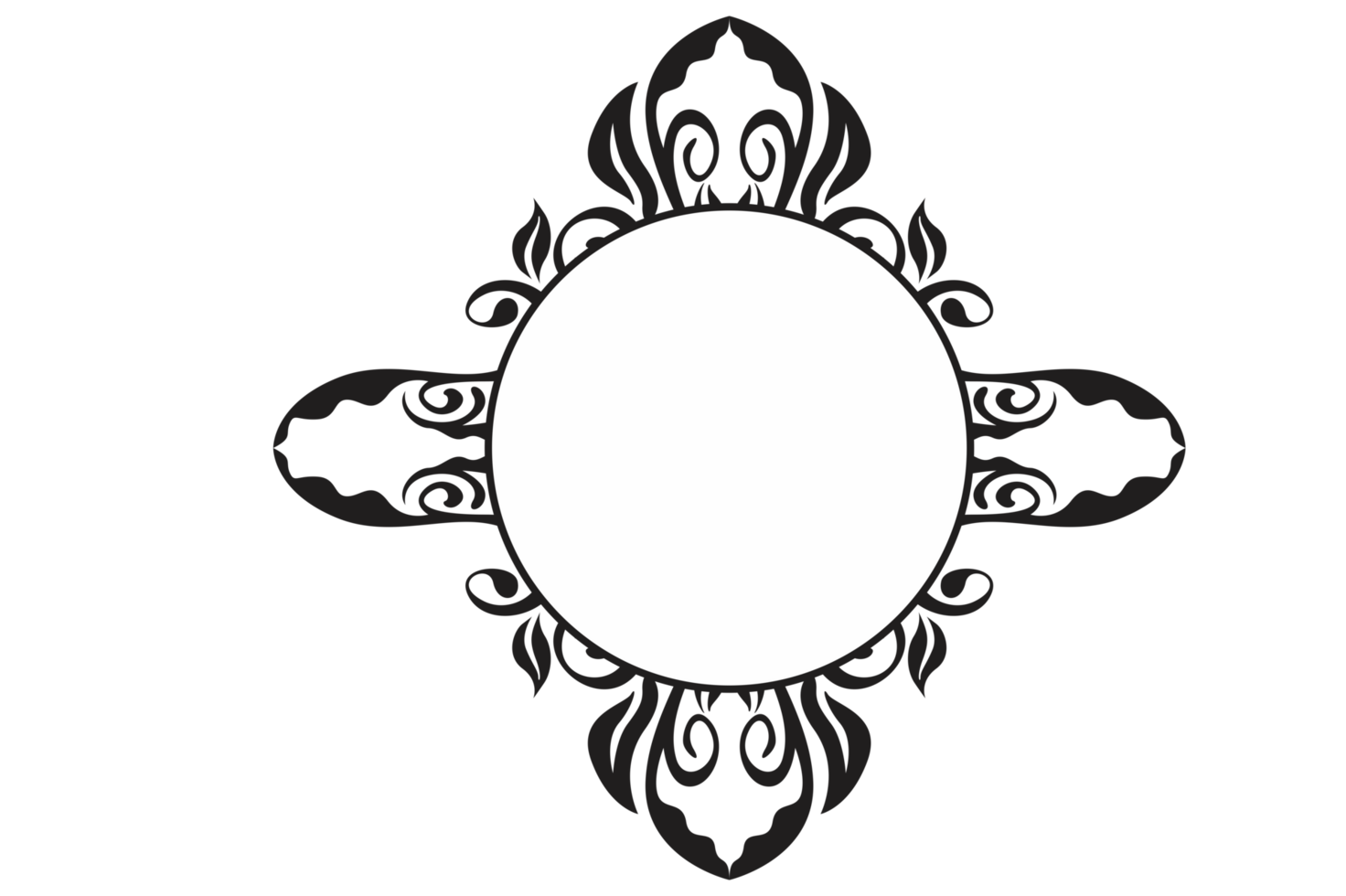 Flora Ornament Border With Design With Transparent Background png