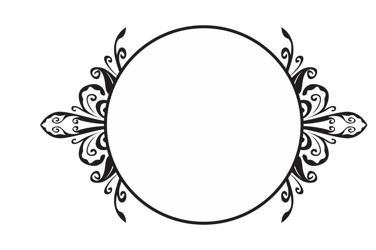 Flora Ornament Border With Design With Transparent Background png