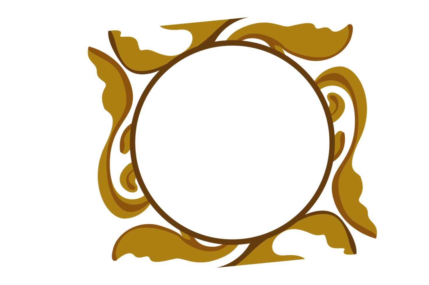 Flora Ornament Border With Design With Transparent Background png