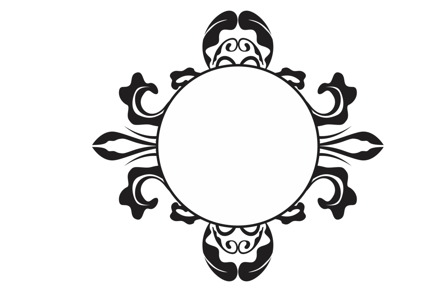 Flora Ornament Border With Design With Transparent Background png