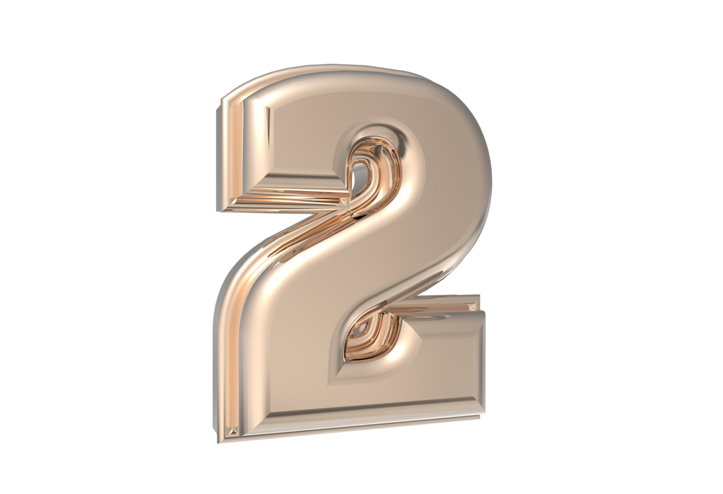 Number 3d one to nine with style color gold png