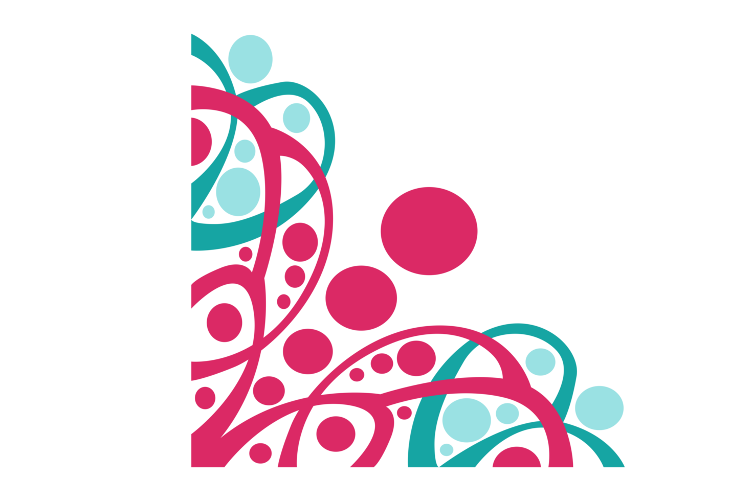 Colorful Ornament Border With Dot Pattern Design With Transparent Background png
