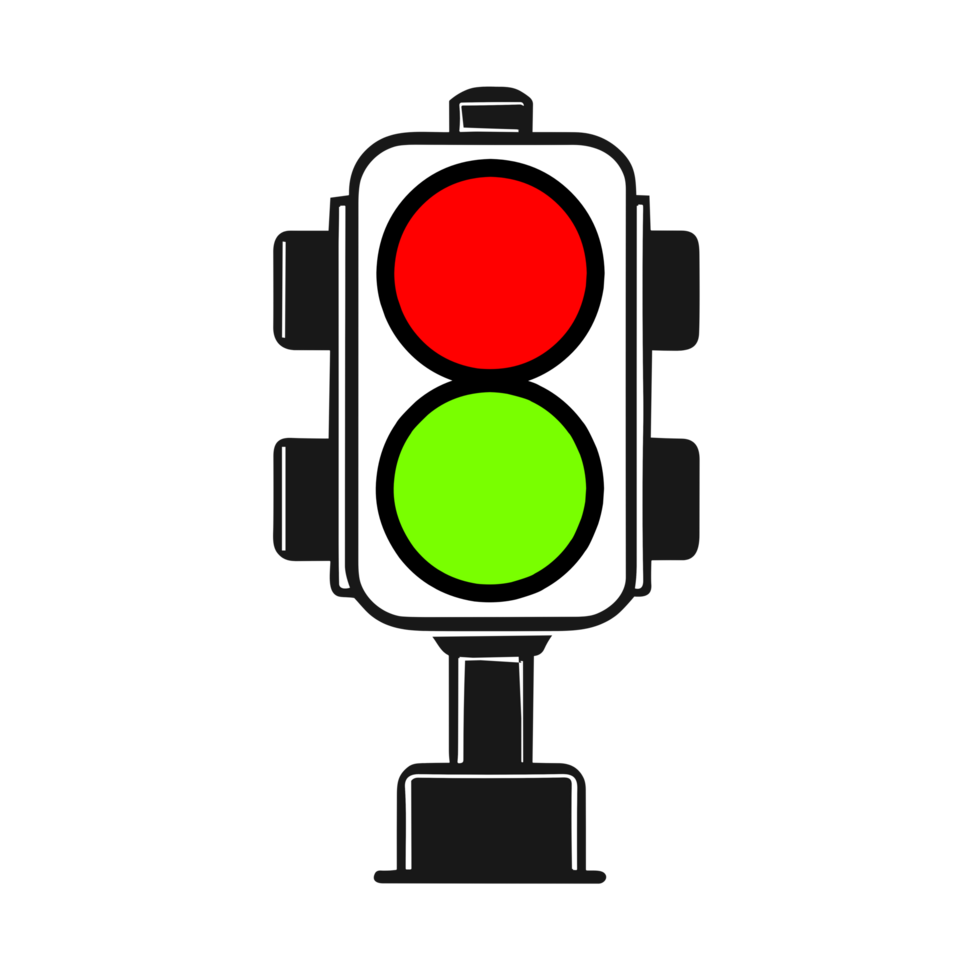 Signal traffic light on road, stoplight. Direction, control, regulation