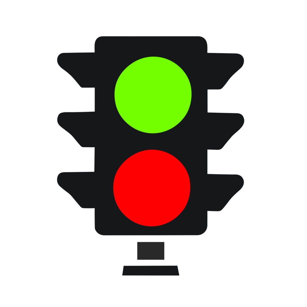 Signal traffic light on road, stoplight. Direction, control, regulation transport and pedestrian