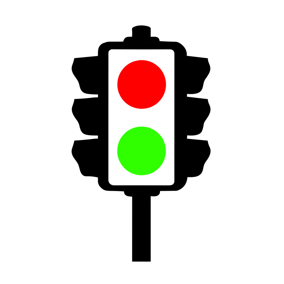 Signal traffic light on road, stoplight. Direction, control, regulation