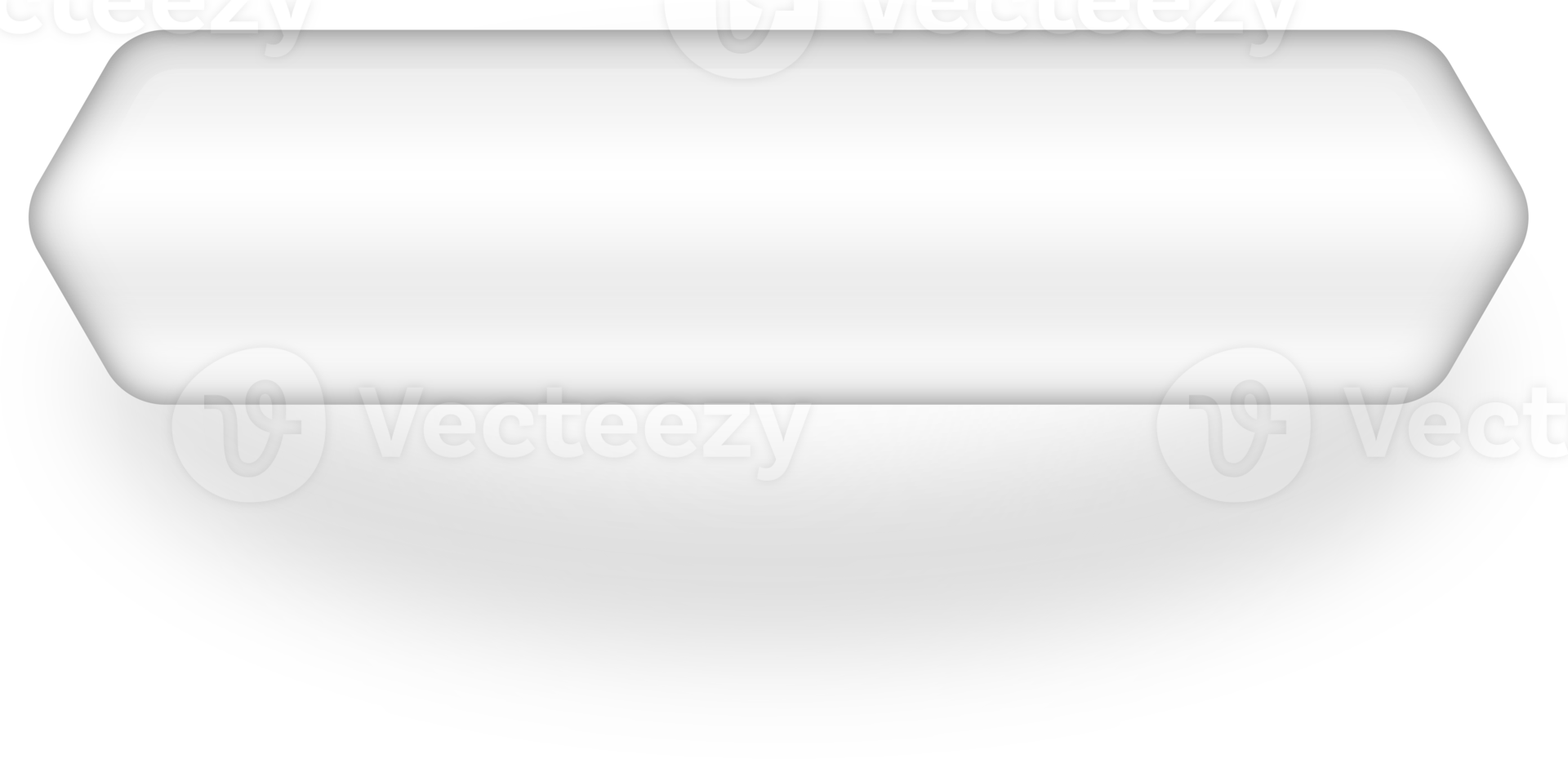 Rectangle neumorphic transparent glass button, Minimal button realistic shadow. png