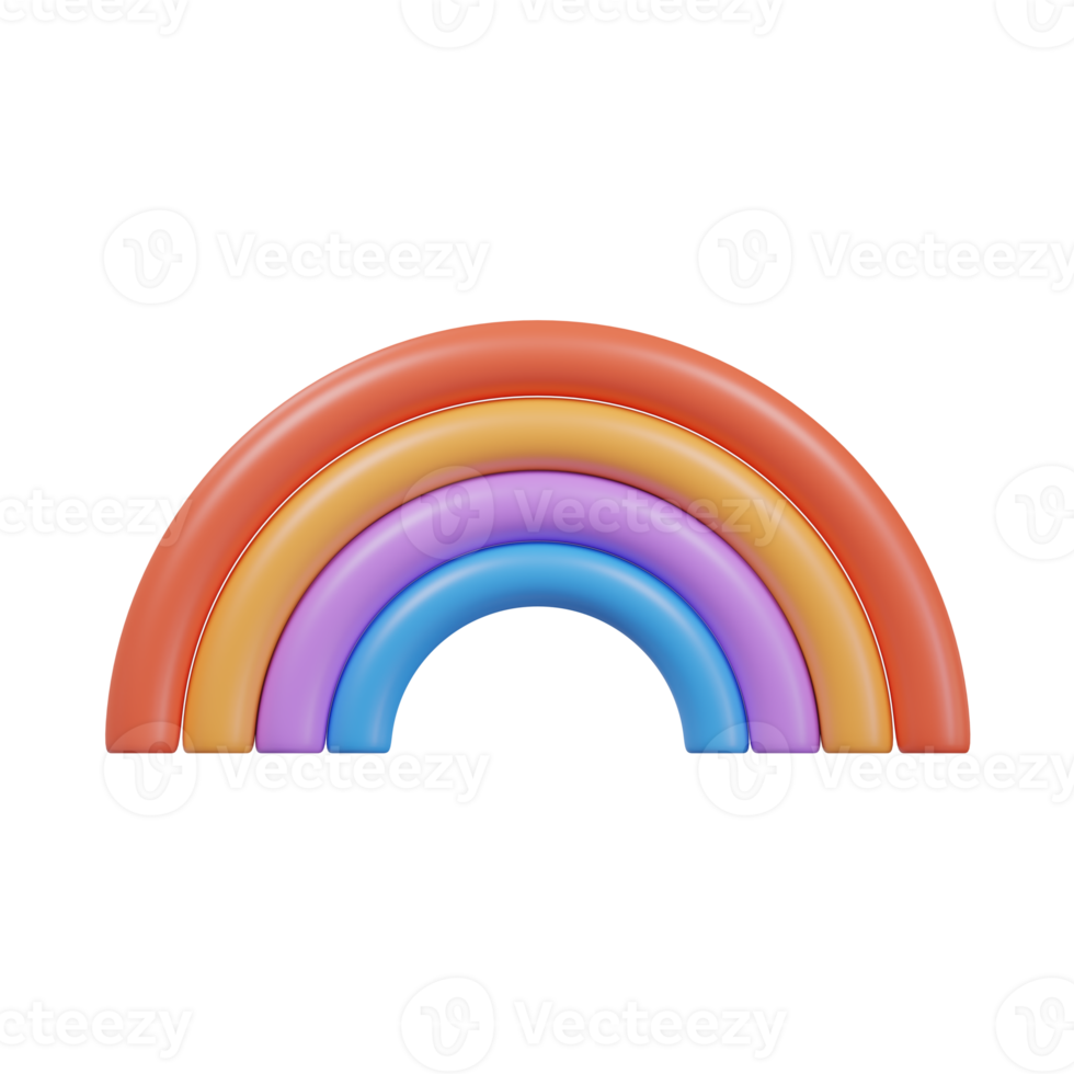 3d colorful rainbow icon. png